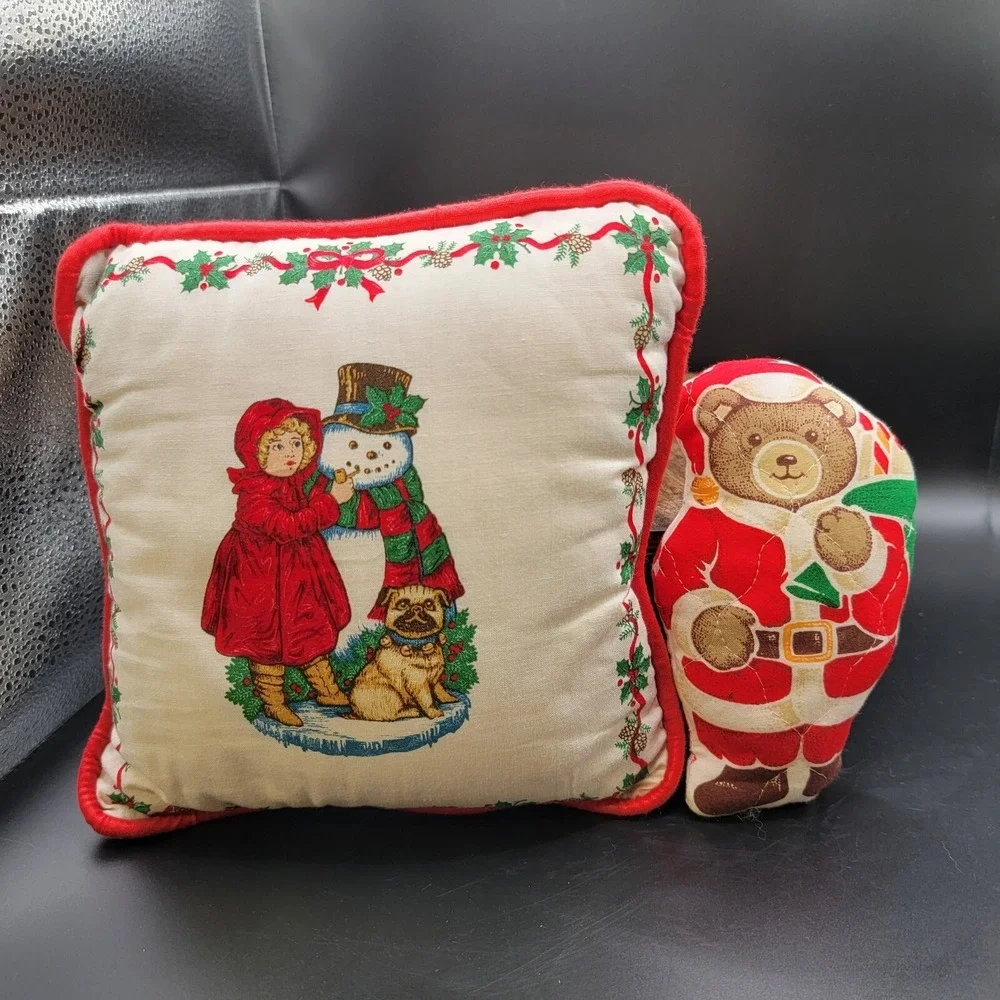 Vintage Mini Christmas Pillows